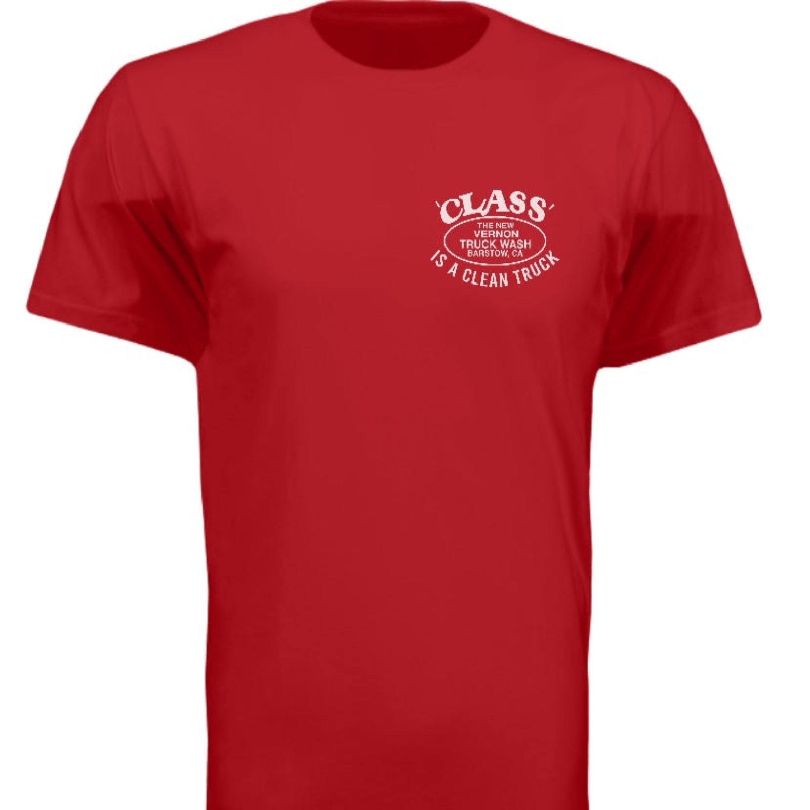 Playful Pig Logo Short Sleeve T Shirt Same Sh!t Different Day | Red | The New Vernon Truck Wash