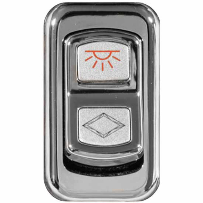 Chrome Actuator Button for Electric Rocker Switches | Cab Lights | Rockwood