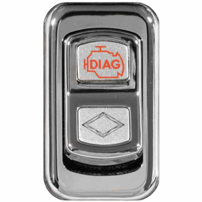 Chrome Actuator Button for Electric Rocker Switches | Diagnostic | Rockwood