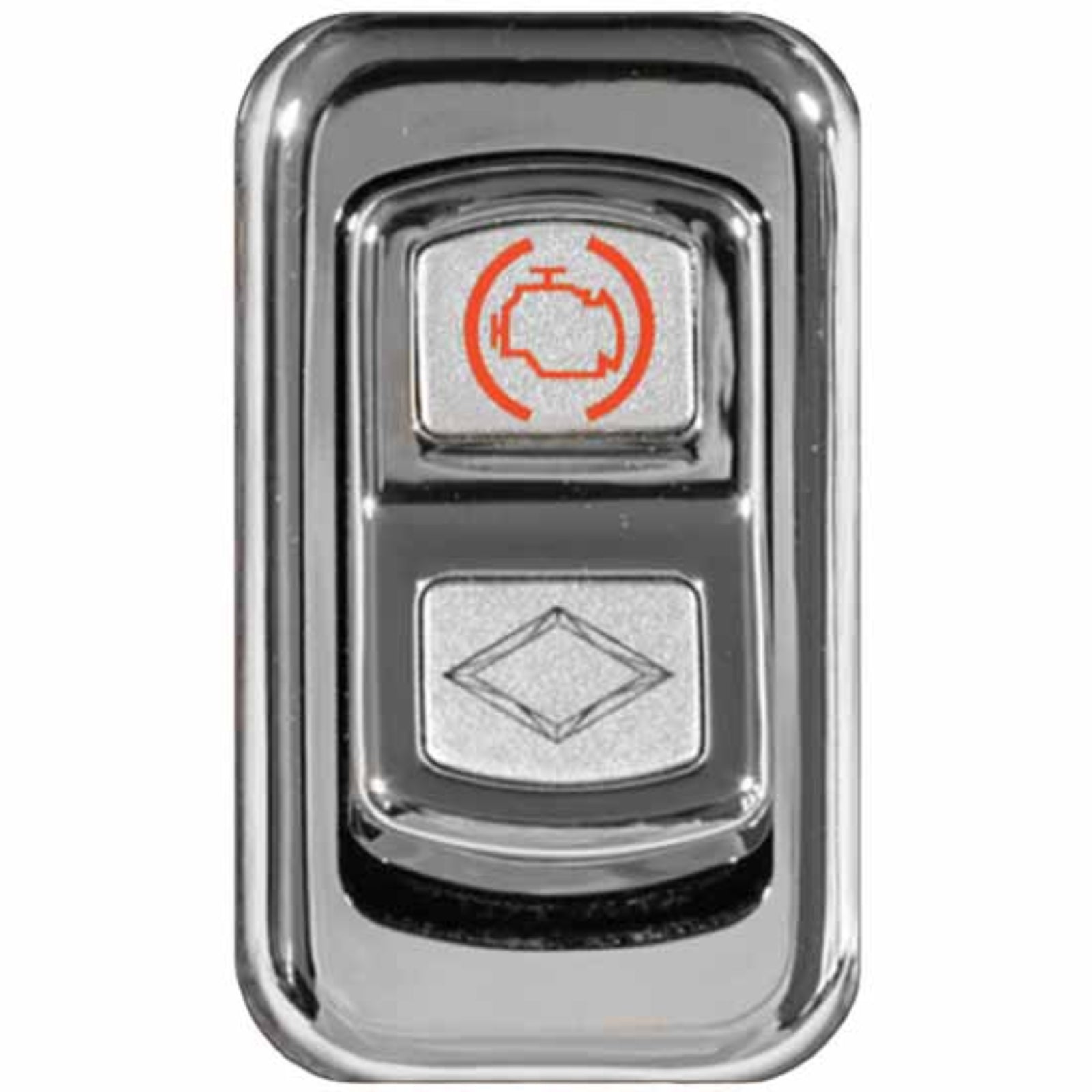 Chrome Actuator Button for Electric Rocker Switches | Engine Brake | Rockwood