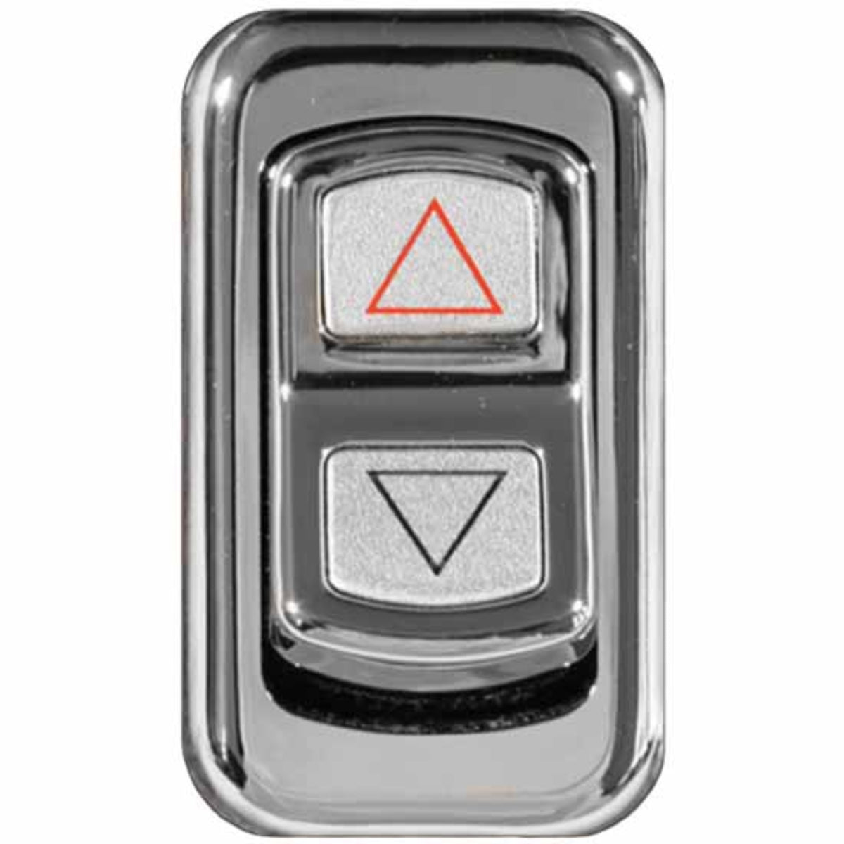Chrome Actuator Button for Electric Rocker Switches | Engine Brake Arrows | Rockwood