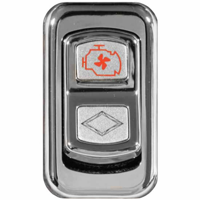 Chrome Actuator Button for Electric Rocker Switches | Engine Fan | Rockwood