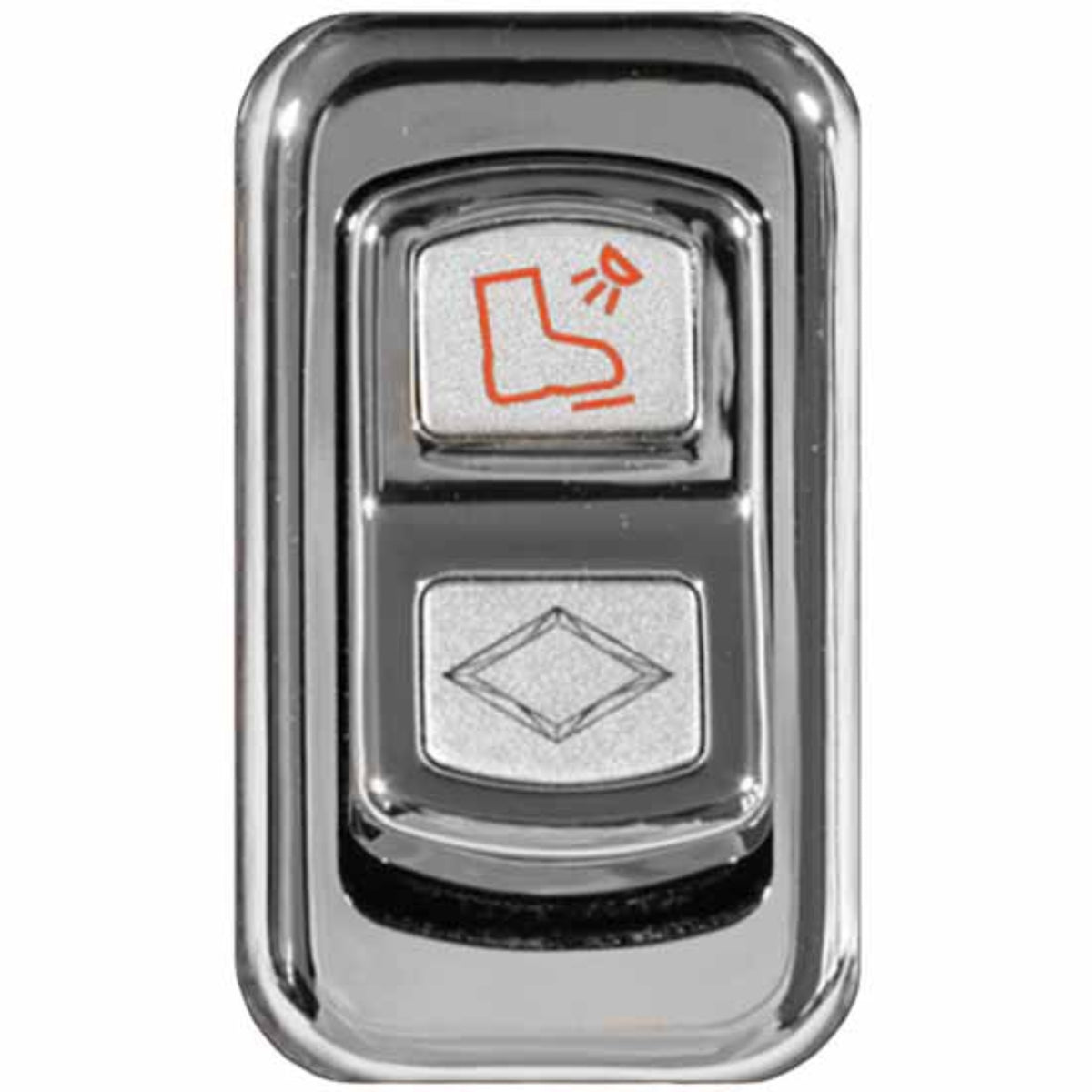 Chrome Actuator Button for Electric Rocker Switches | Floor Lights | Rockwood