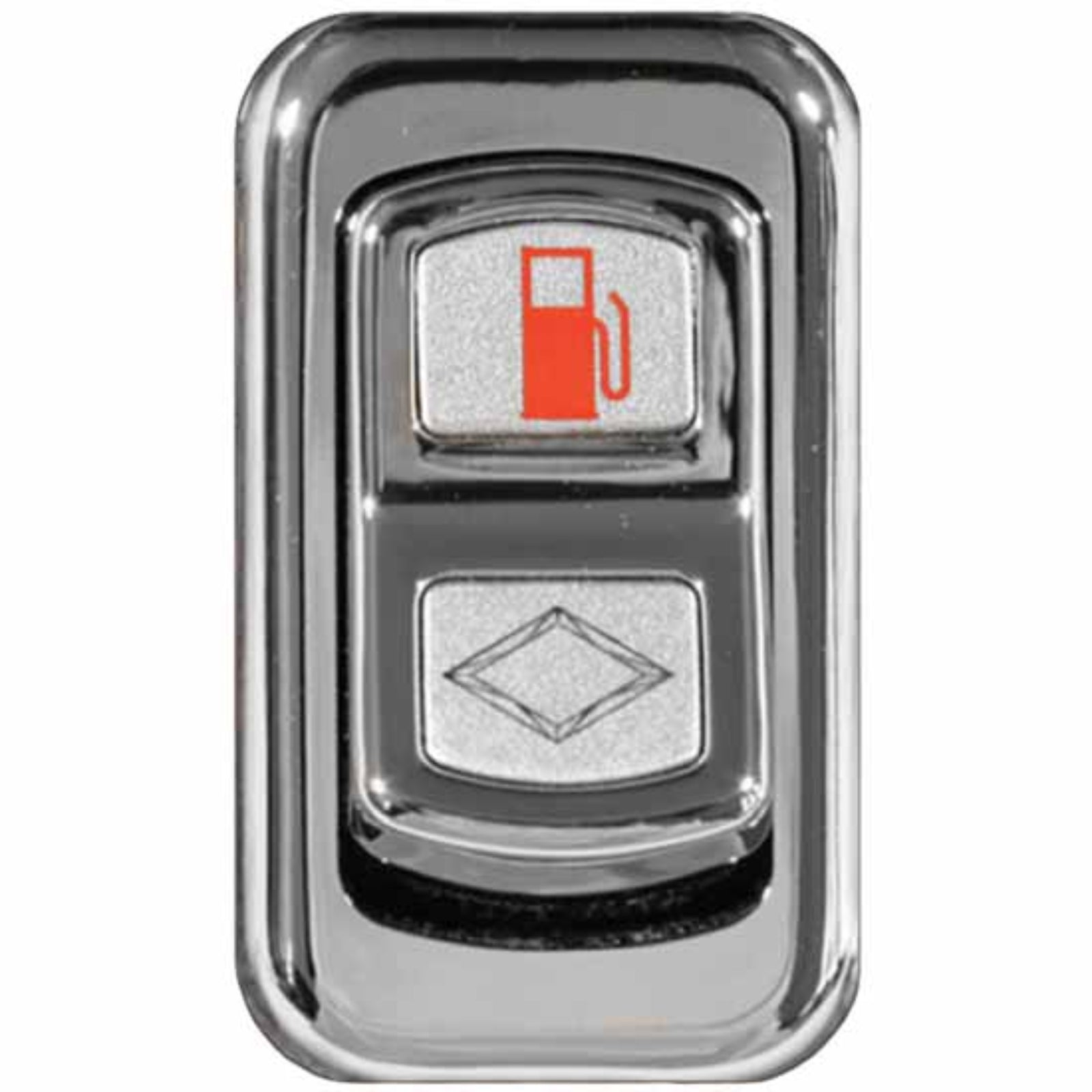 Chrome Actuator Button for Electric Rocker Switches | Fuel Control | Rockwood