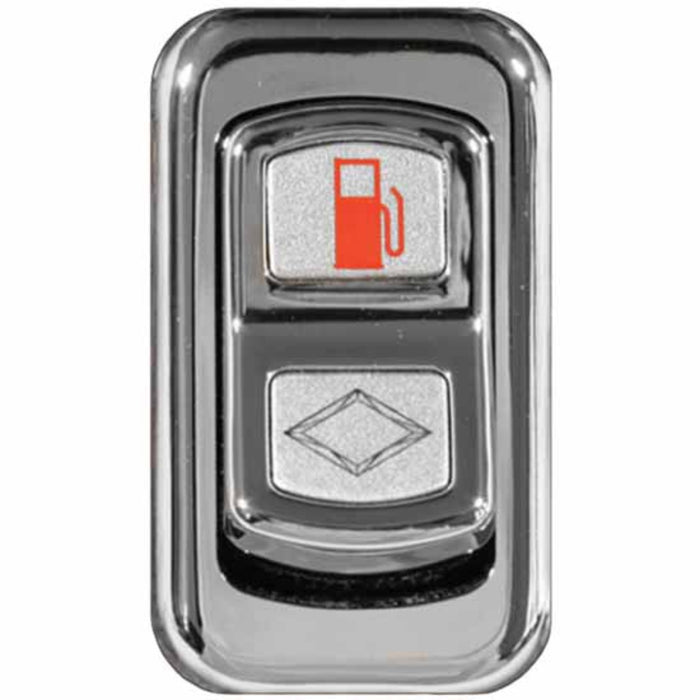 Chrome Actuator Button for Electric Rocker Switches | Fuel Control | Rockwood