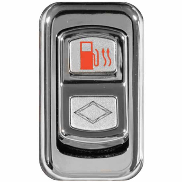 Chrome Actuator Button for Electric Rocker Switches | Fuel Heat | Rockwood