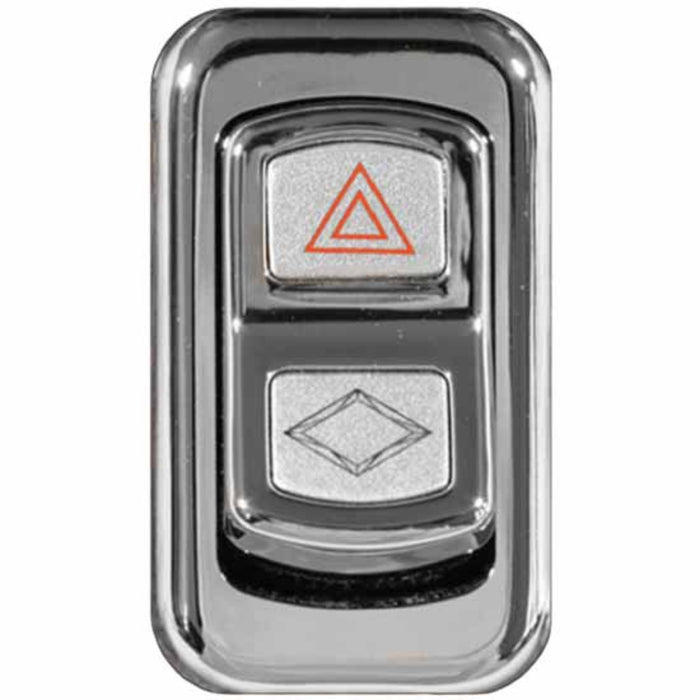 Chrome Actuator Button for Electric Rocker Switches | Hazard Lights | Rockwood