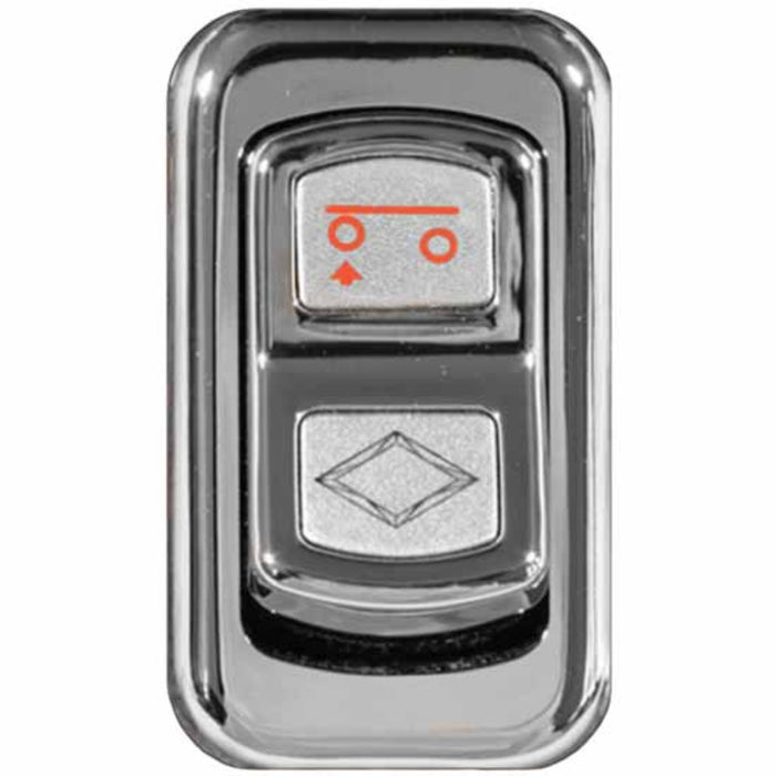 Chrome Actuator Button for Electric Rocker Switches | Lift Axle Symbol | Rockwood
