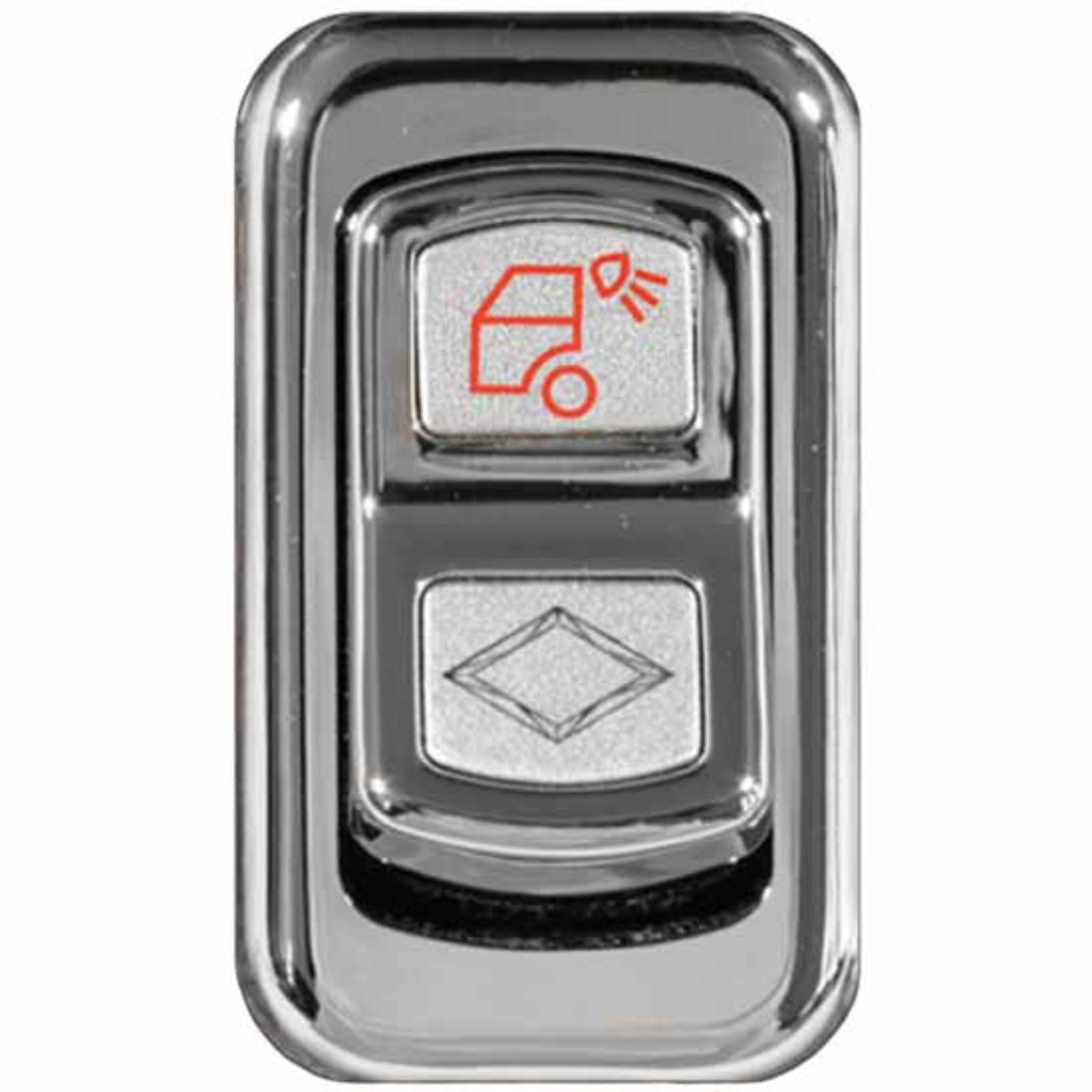Chrome Actuator Button for Electric Rocker Switches | Load Lights | Rockwood