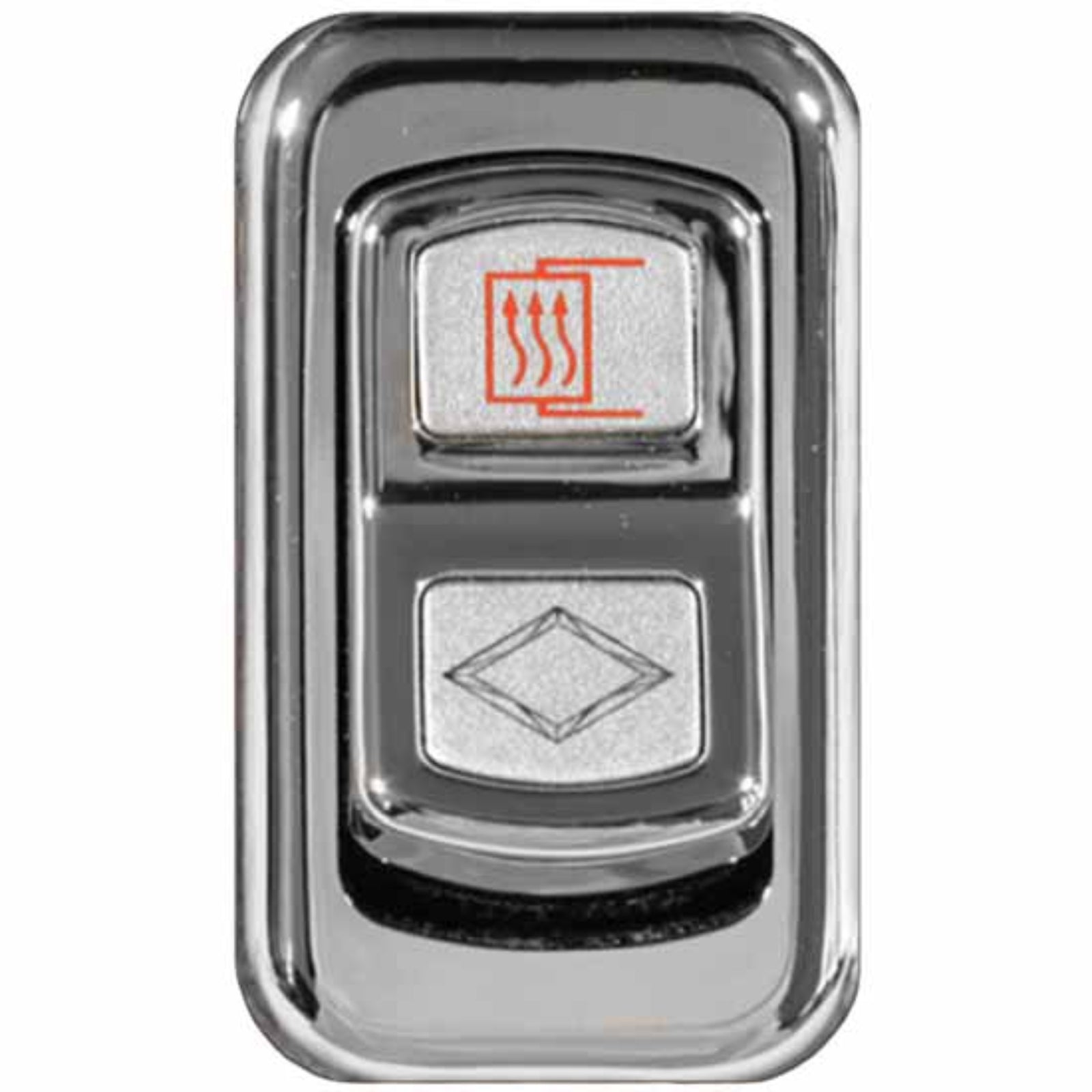 Chrome Actuator Button for Electric Rocker Switches | Mirror Heat | Rockwood