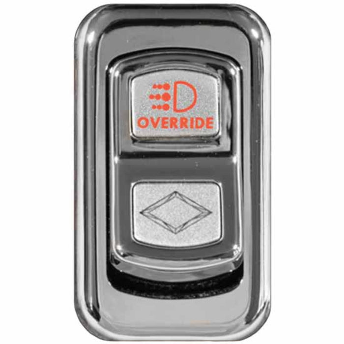 Chrome Actuator Button for Electric Rocker Switches | Override | Rockwood