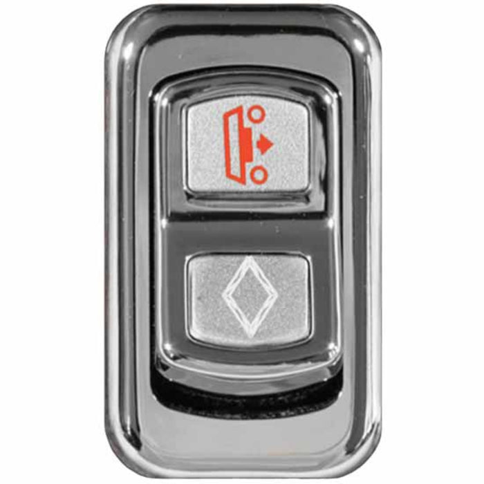 Chrome Actuator Button for Electric Rocker Switches | Trailer Suspension Dump | Rockwood