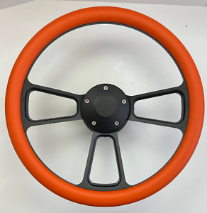 14 Inch Muscle Style Steering Wheel Orange
