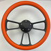 14 Inch Muscle Style Steering Wheel Orange