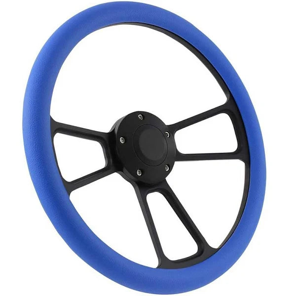 14 Inch Muscle Style Steering Wheel Blue