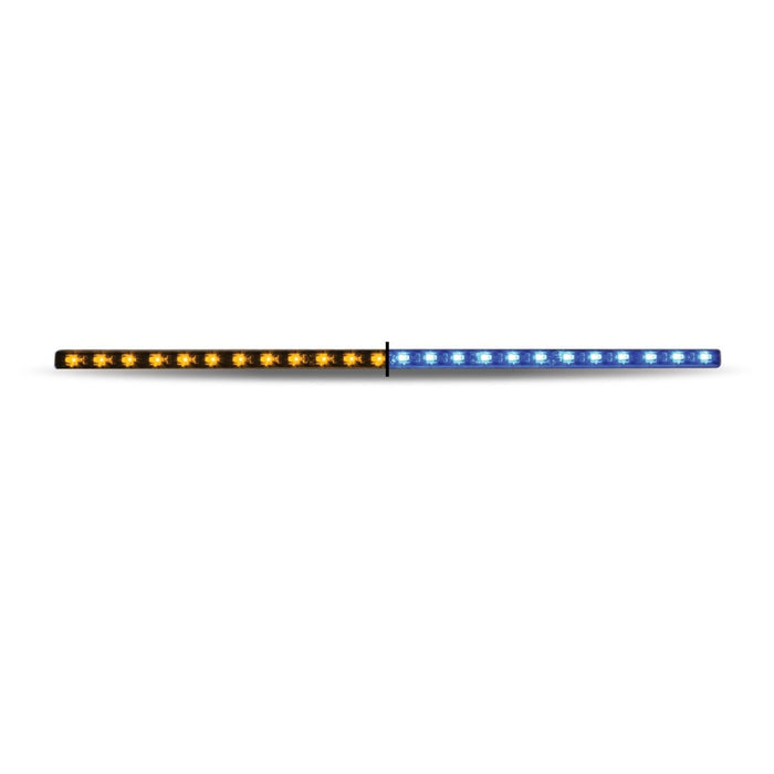17 Inch Dual Color LED Strip Light Amber Blue 24 Diodes | Trux Accessories