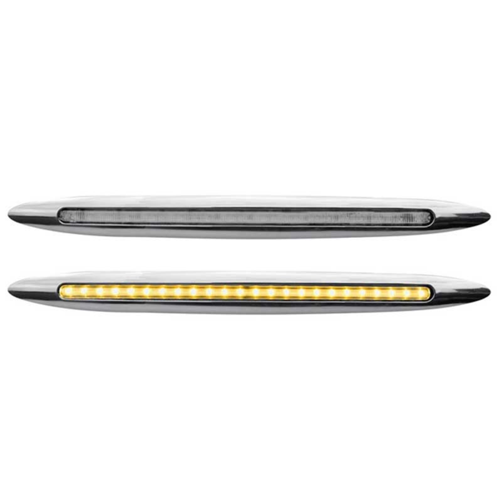 17″ Slim Flatline LED Light | Amber LEDs Amber Lens | 24 Diodes | Trux Accessories