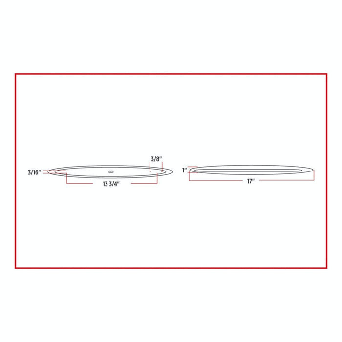 17″ Slim Flatline LED Light | Red LEDs Clear Lens | 24 Diodes | Trux Accessories