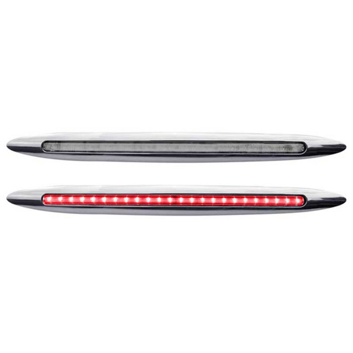 17″ Slim Flatline LED Light | Red LEDs Clear Lens | 24 Diodes | Trux Accessories