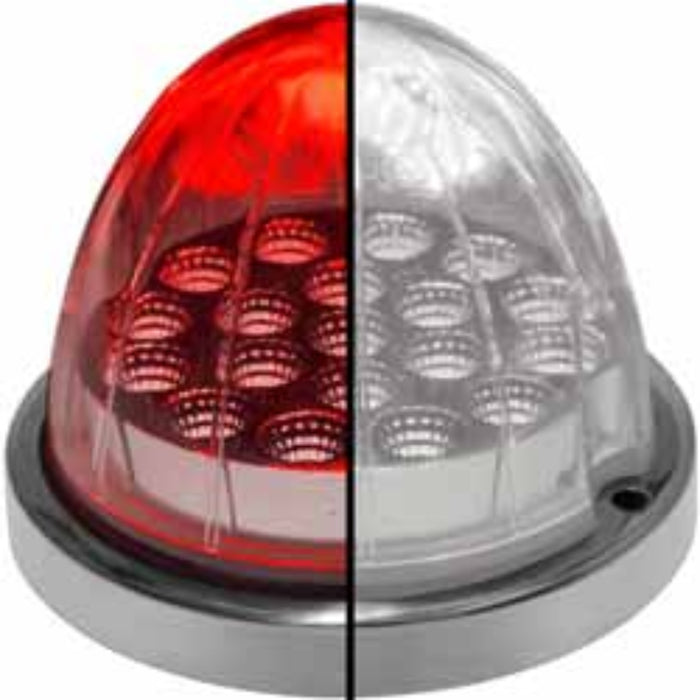 Dual Revolution Watermelon LED Light with Reflector Cup and Lock Ring 19 Diodes Red and White | Trux Accessories