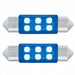 6 SMD Micro LED 6418 6461 36mm Light Bulb | Blue | United Pacific