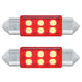 6 SMD Micro LED 6418 6461 36mm Light Bulb | Red | United Pacific