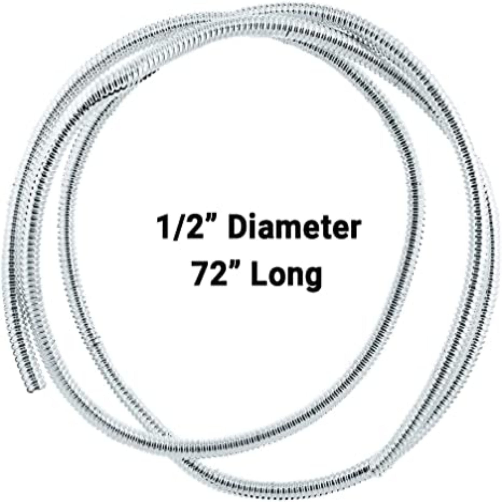 72 Inch Chrome Wire Loom | 1/2 Inch | United Pacific