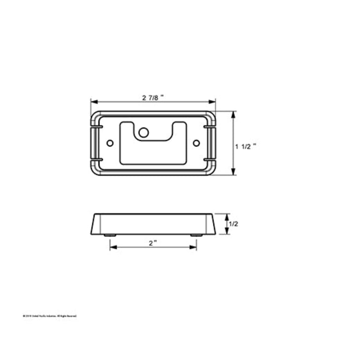 Chrome Mounting Bracket for Small Rectangular Clearance and Marker Light | United Pacific
