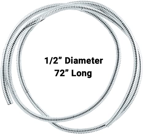 1/2" Diameters 72" Long Chrome Wire Loom