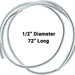 1/2" Diameters 72" Long Chrome Wire Loom